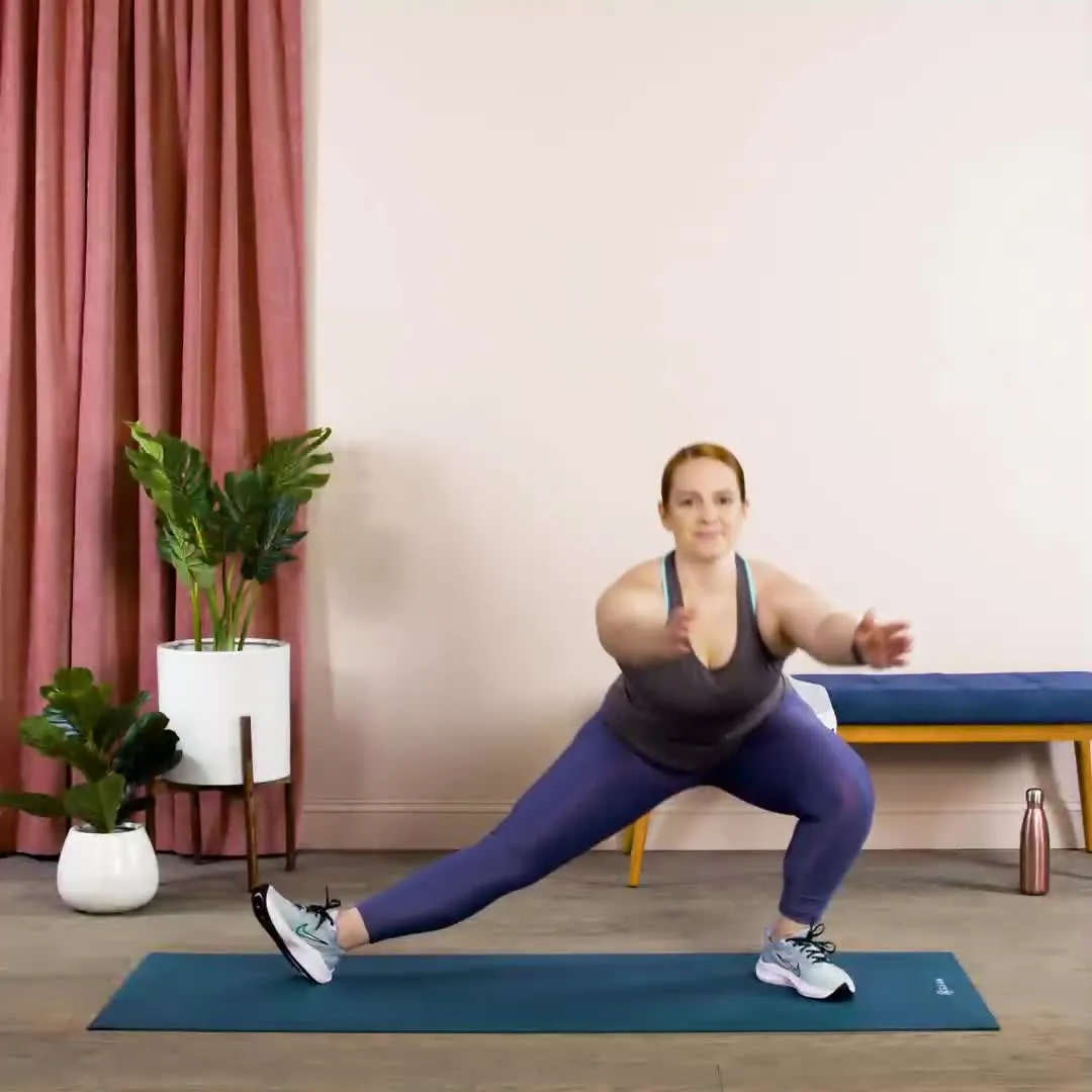 Person in a relaxed seated stretch on a woven rug